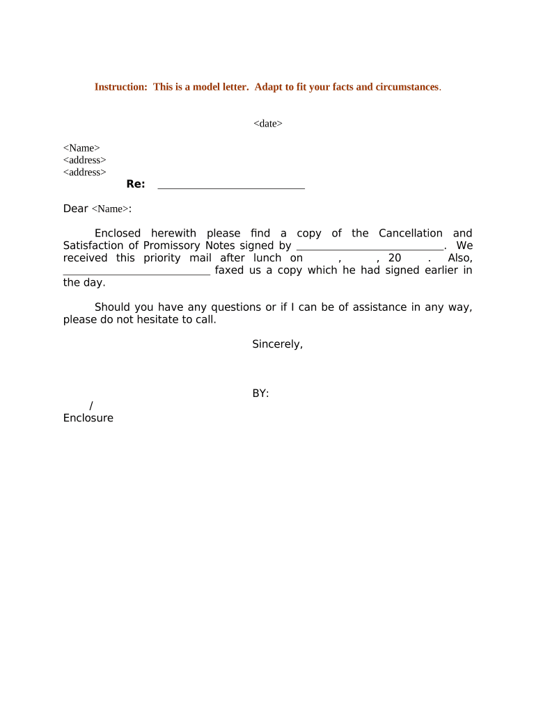 Letter Cancellation  Form