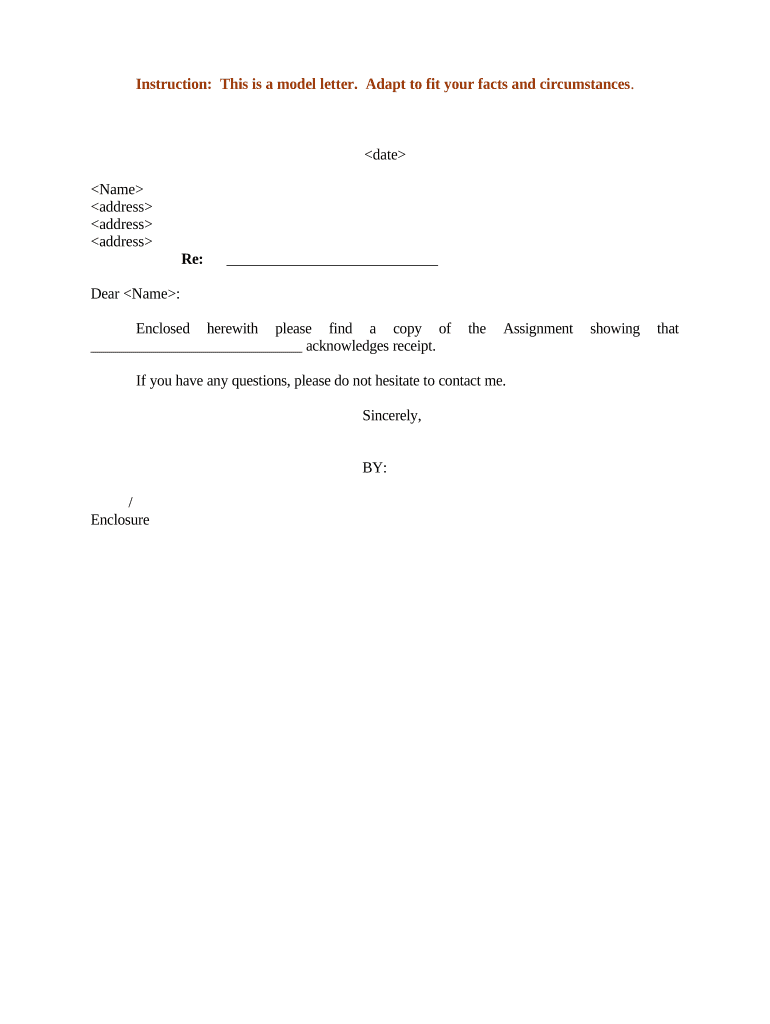 Letter Assignment  Form
