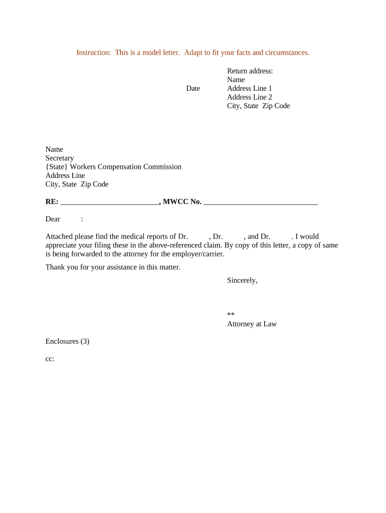 Sample Letter Enclosure  Form