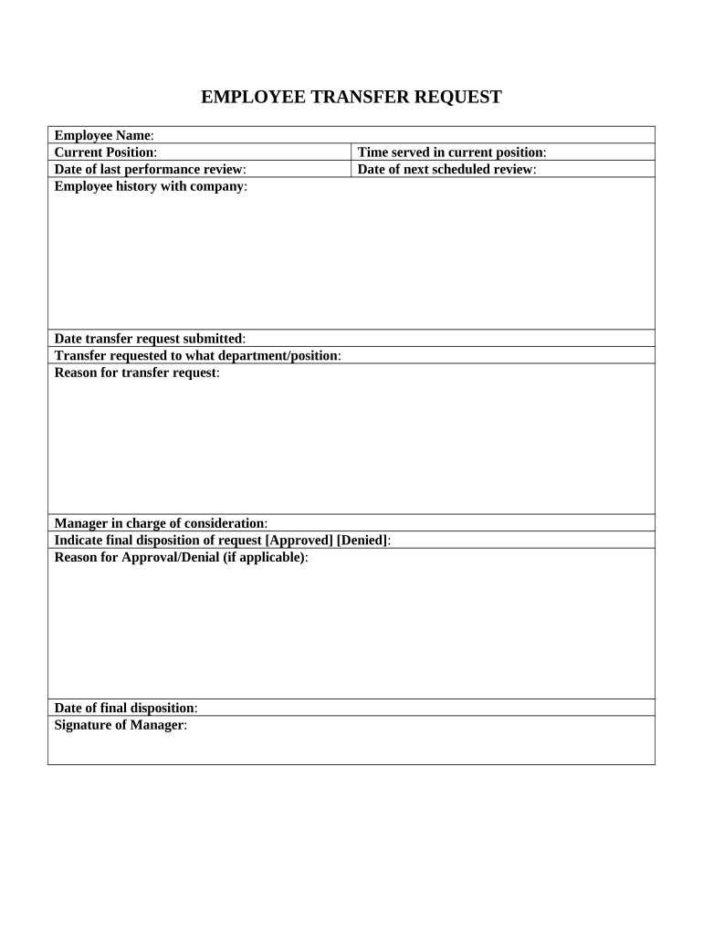 Employee Transfer  Form