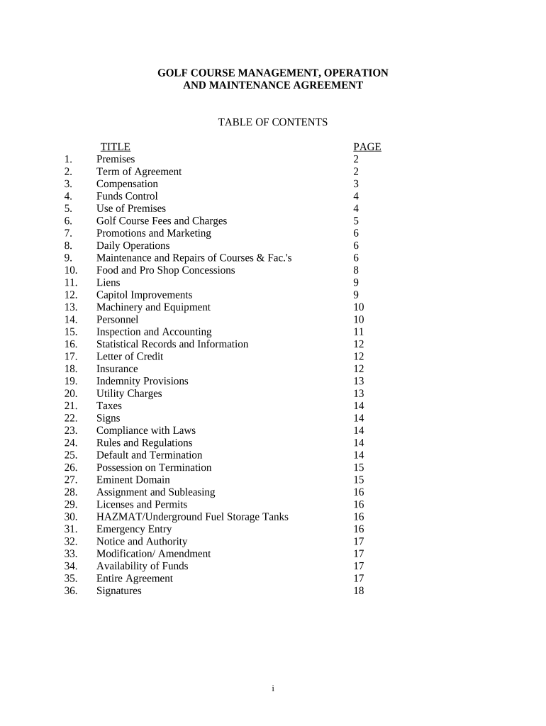 Course Agreement  Form