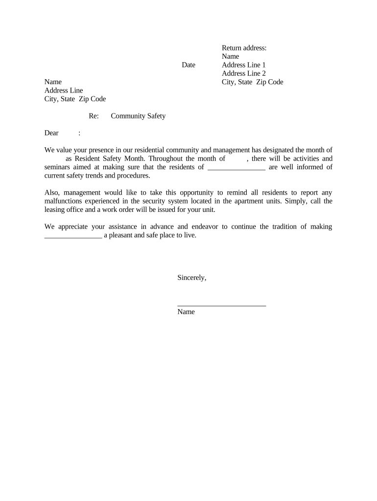 Letter Announcement  Form