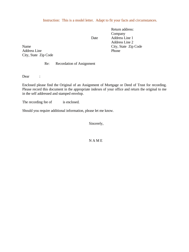 Assignment Real Estate  Form