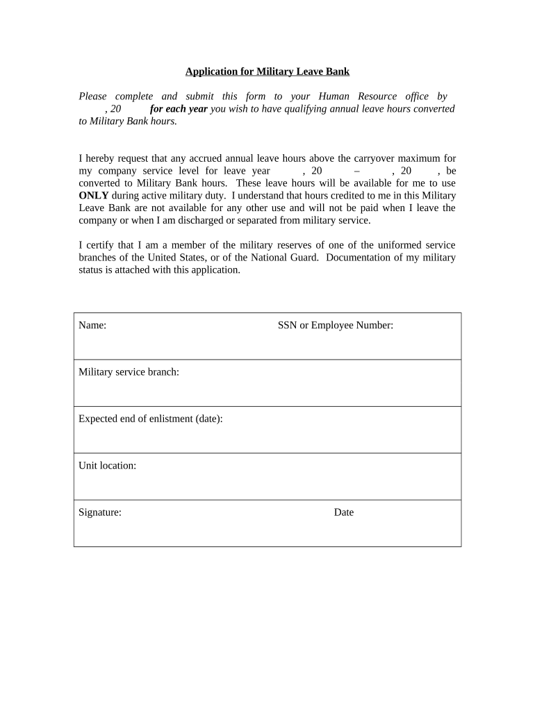 Military Leave  Form