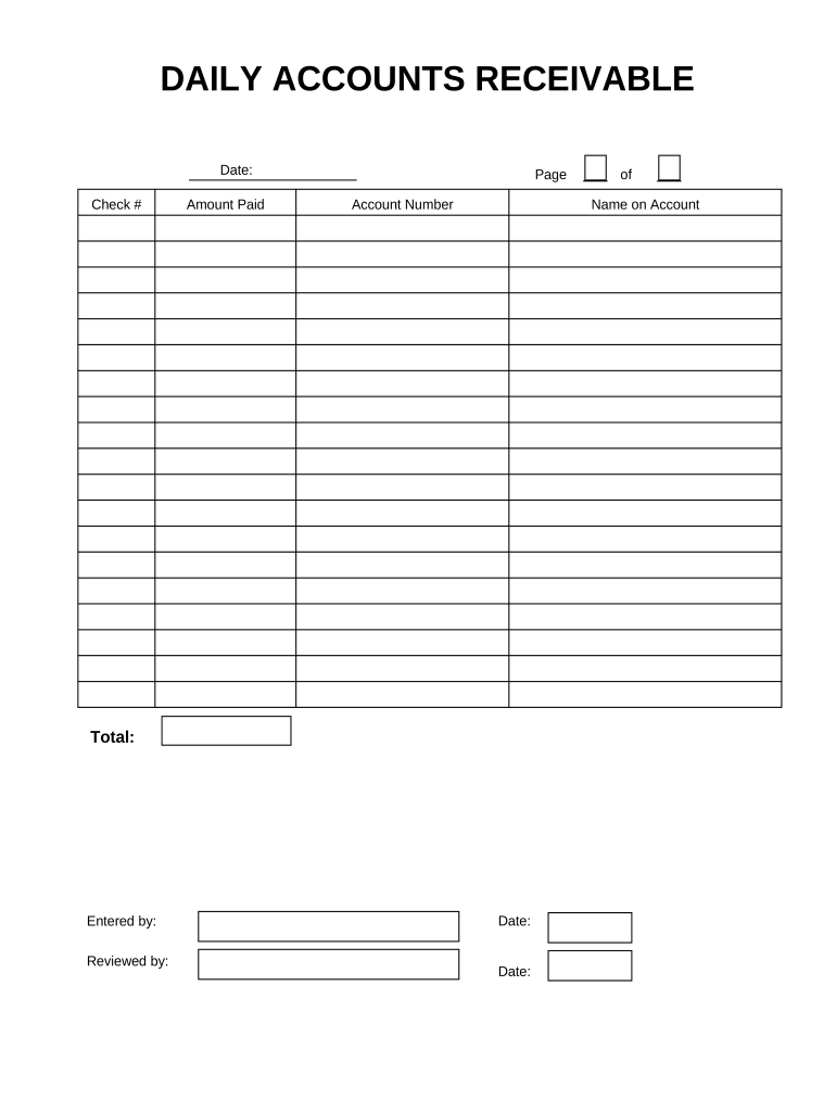 Daily Accounts  Form