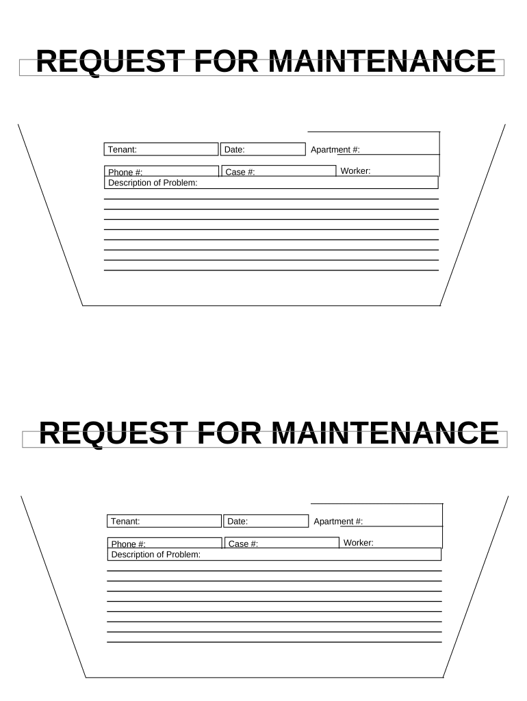 Request for Maintenance  Form