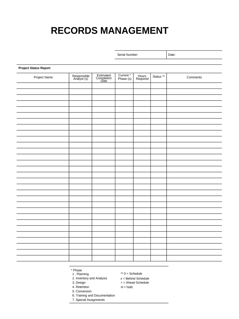 Records Management  Form