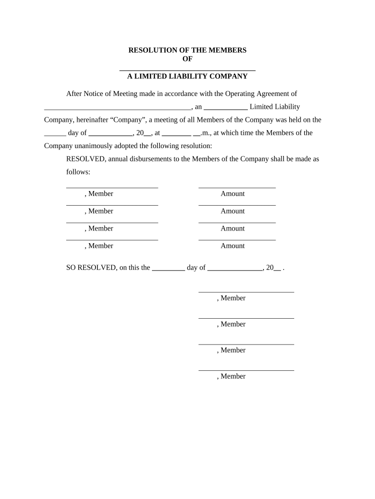 Llc Amount  Form