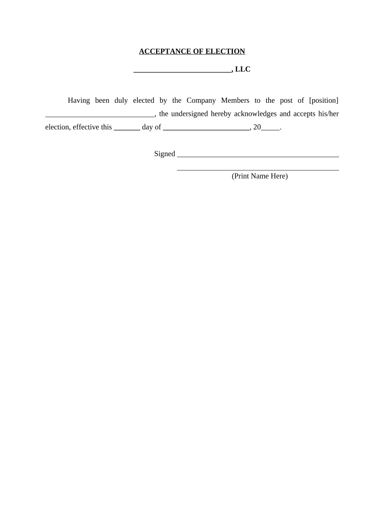 Limited Liability Company  Form