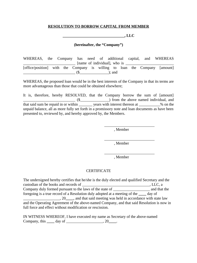 Resolution Llc Capital  Form