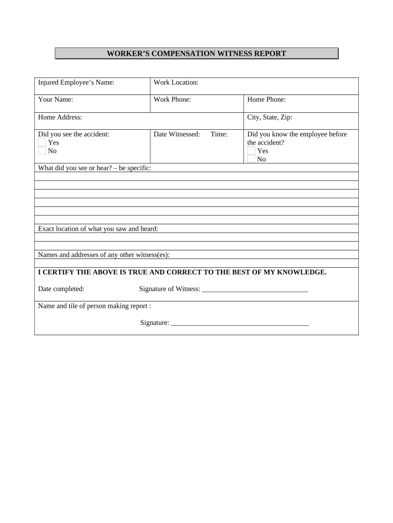 Worker Report  Form