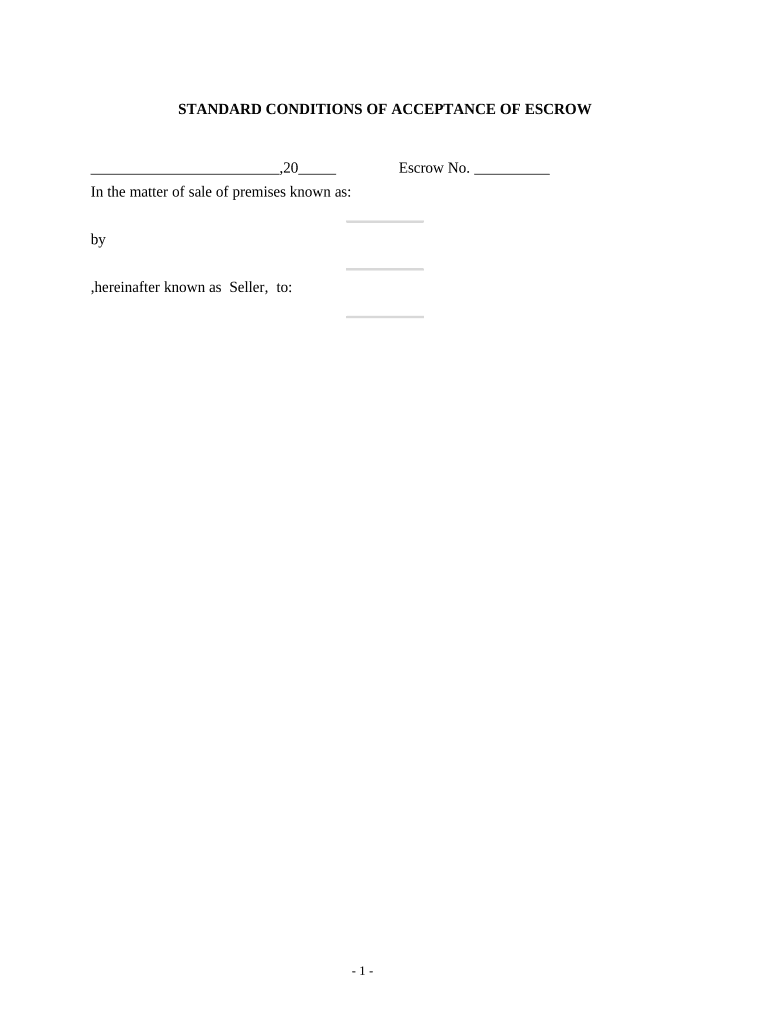 Conditions Acceptance  Form