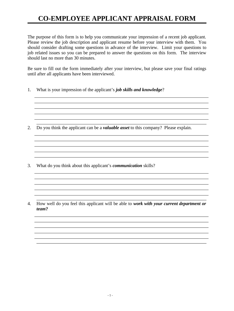 Co Employee Form