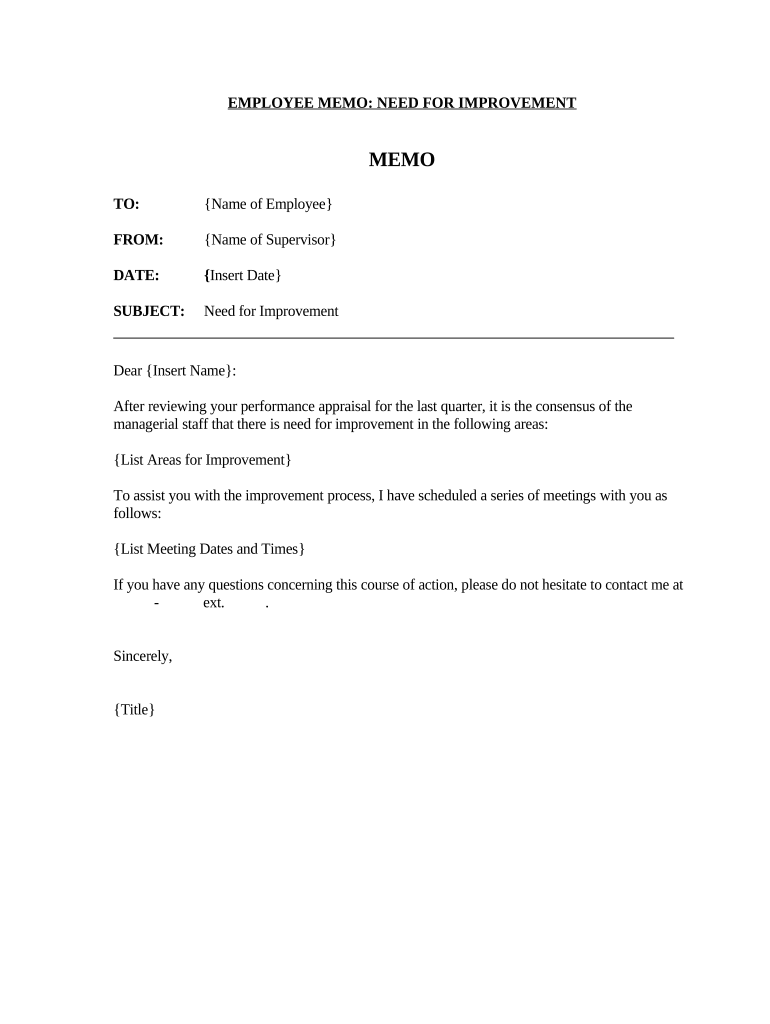 Employee Memo  Form