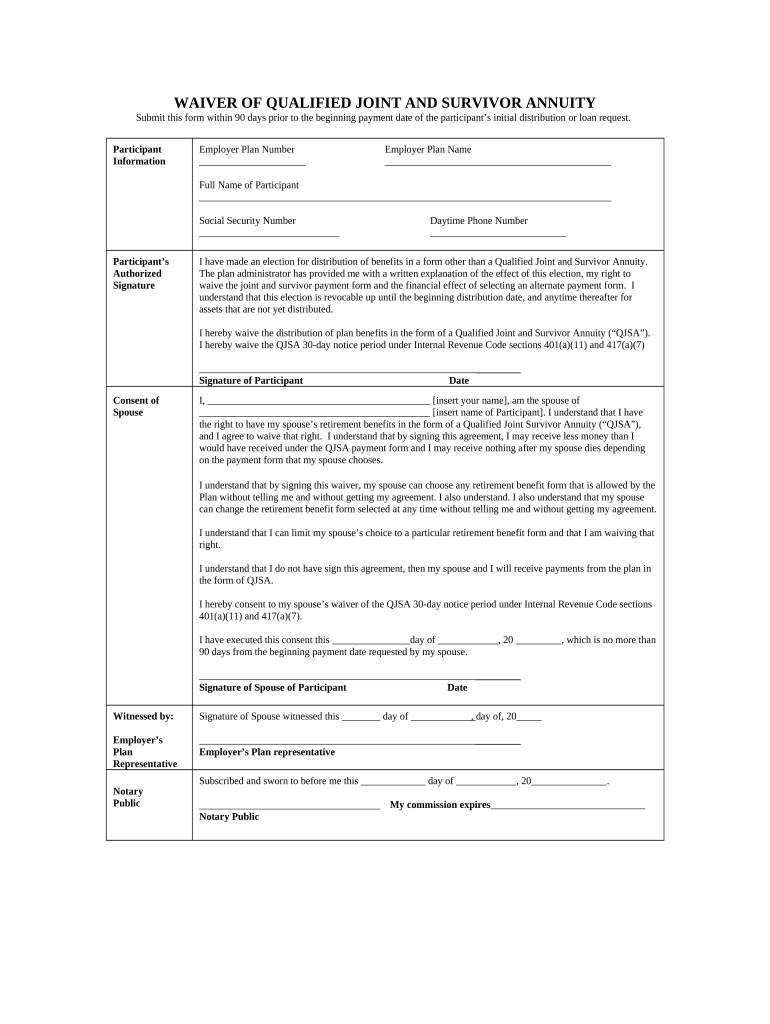 Waiver Qualified  Form