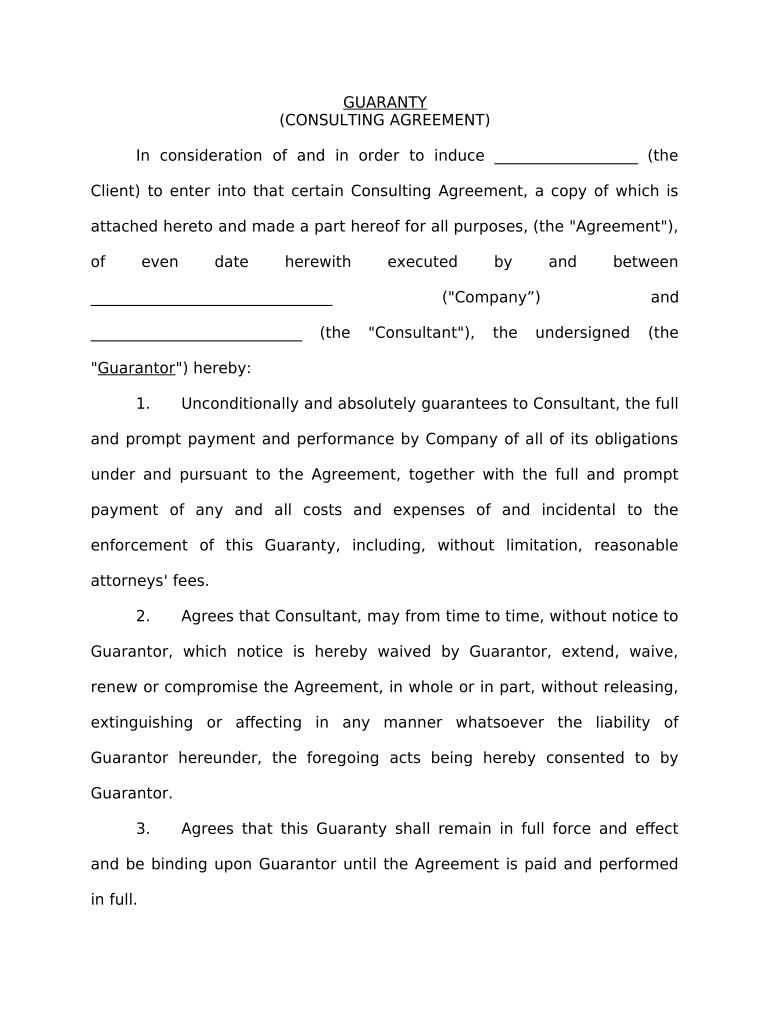 Personal Guaranty Form