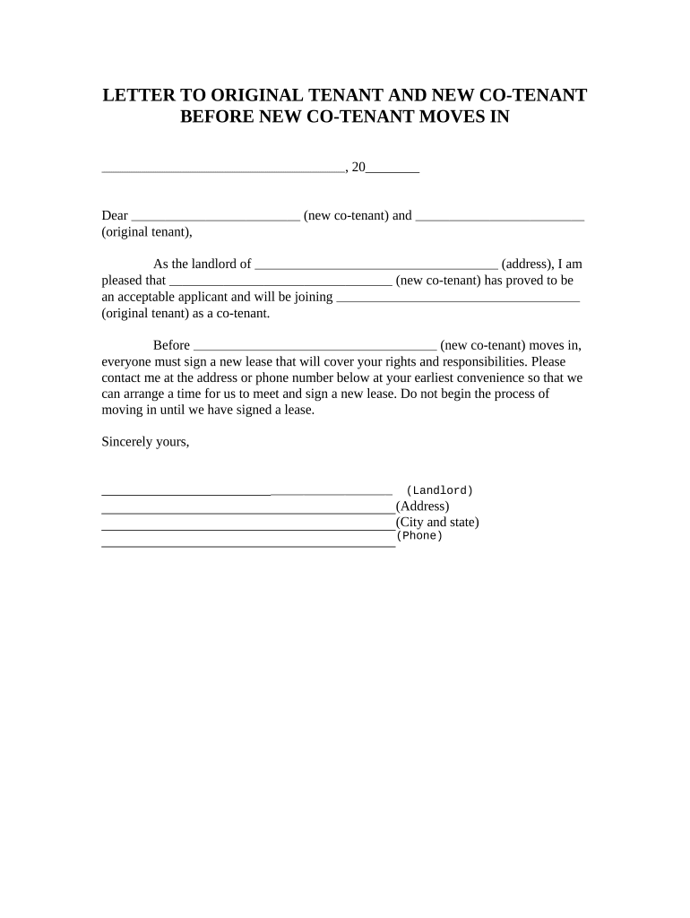 Landlord Tenant Form