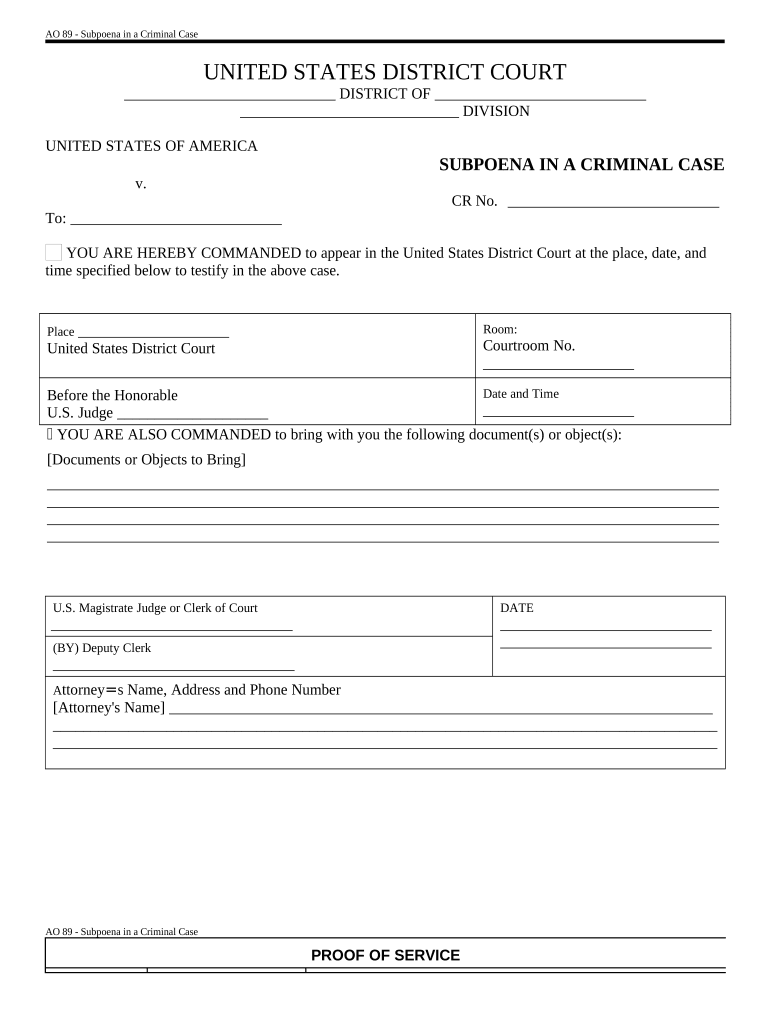 District Court Form