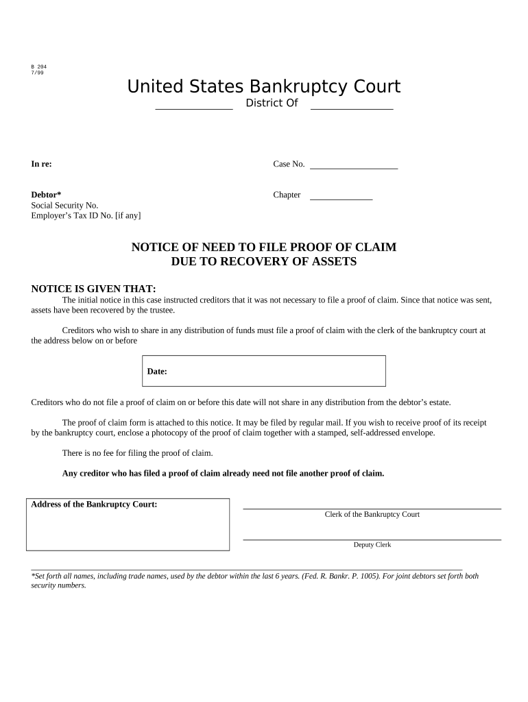 Notice File Claim  Form