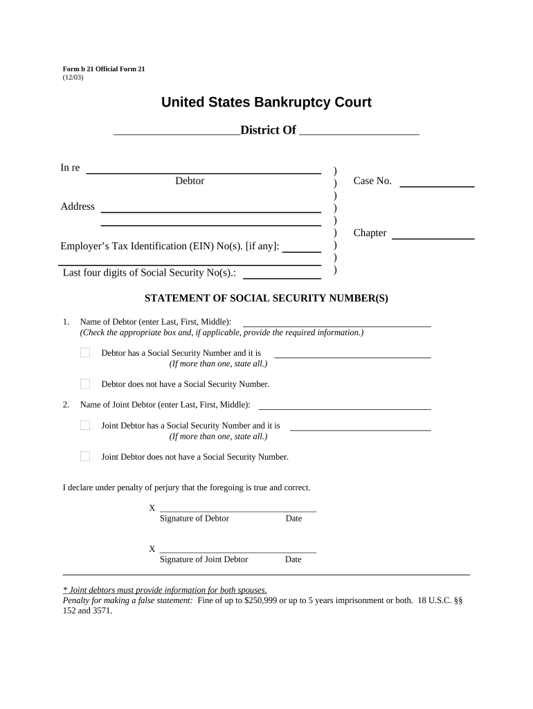 Statement Social Security Online  Form