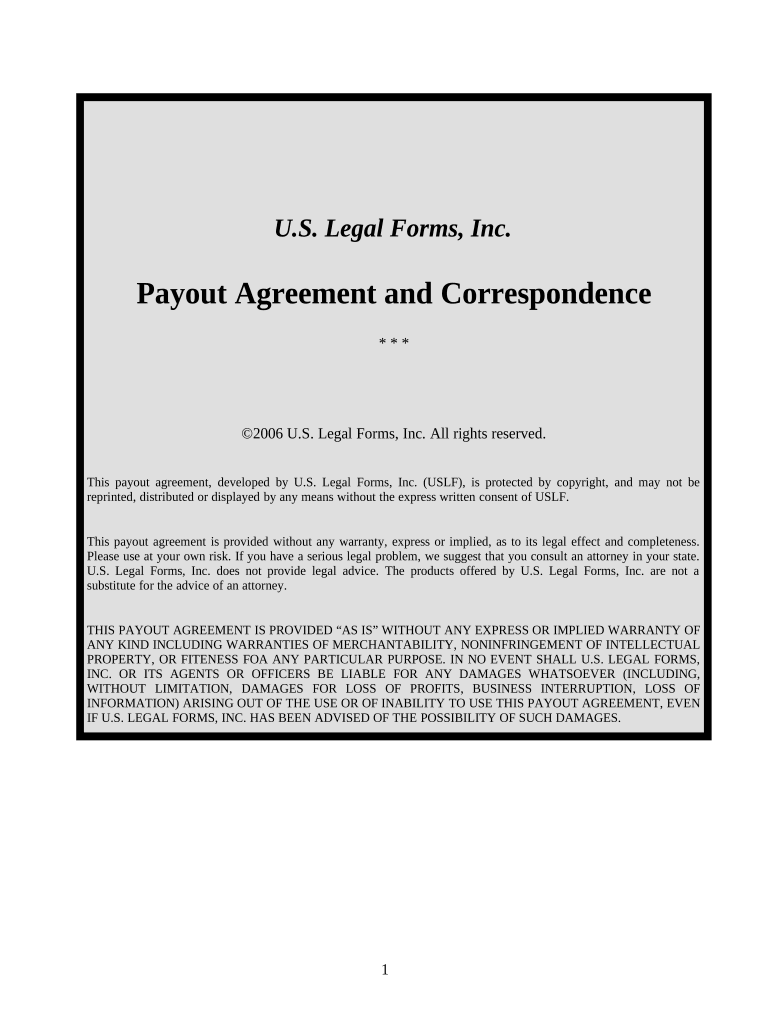 Payout Agreement  Form