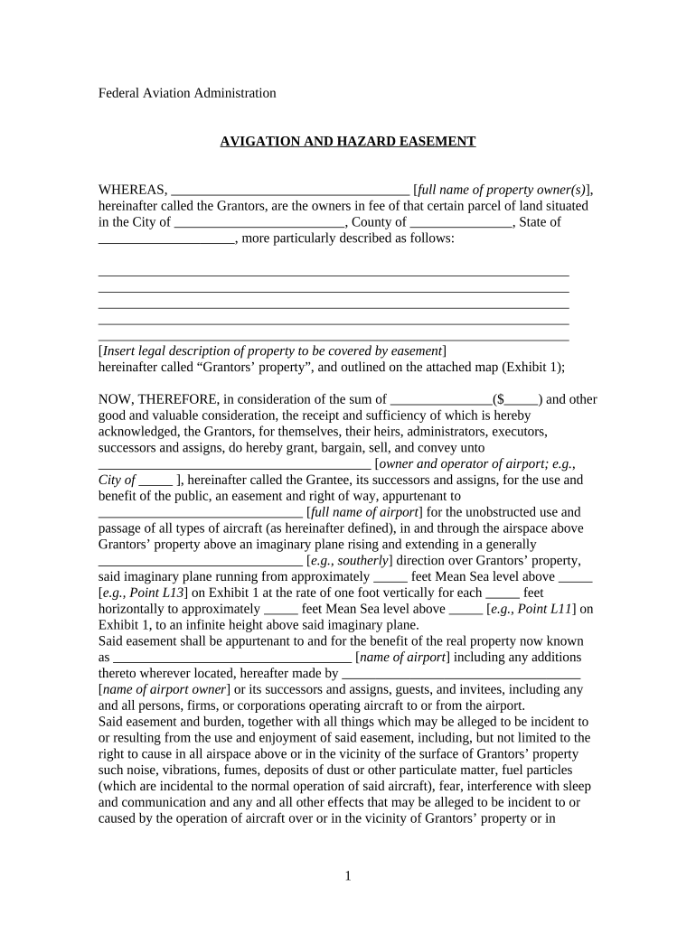 Avigation Easement  Form