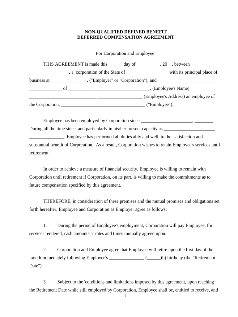 Defined Compensation  Form