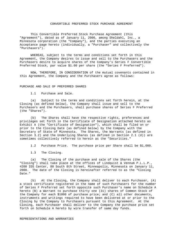 Convertible Agreement  Form