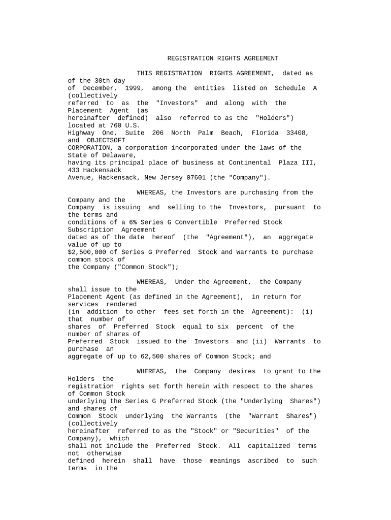 Agreement between Investors  Form