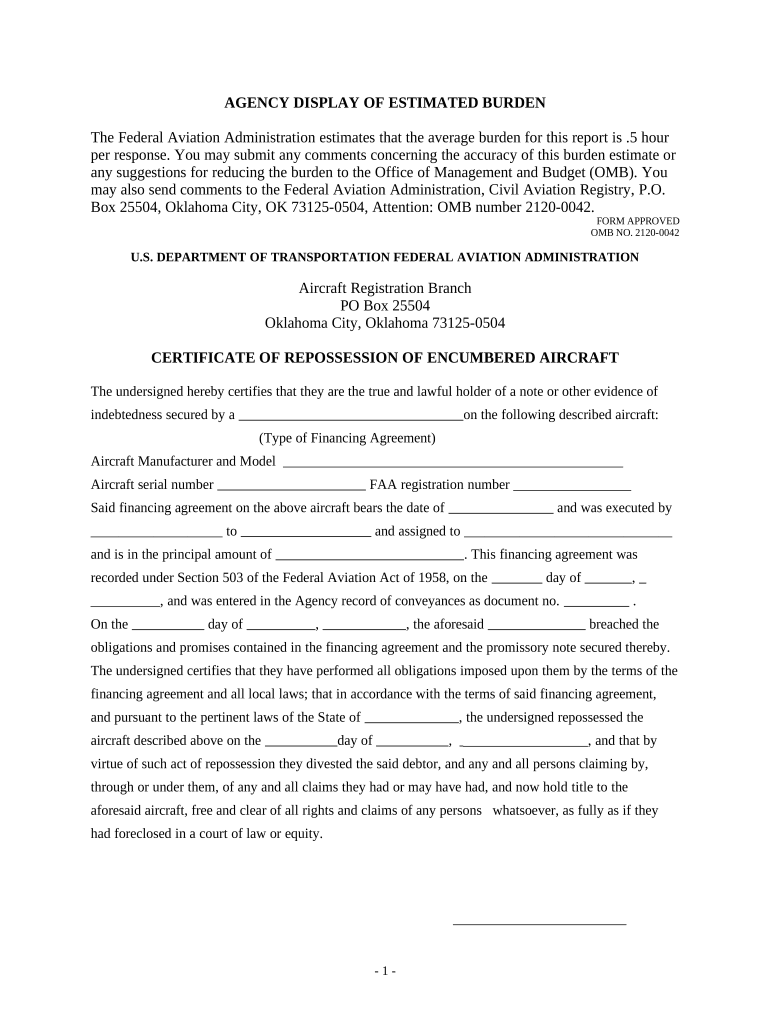 Repossession  Form