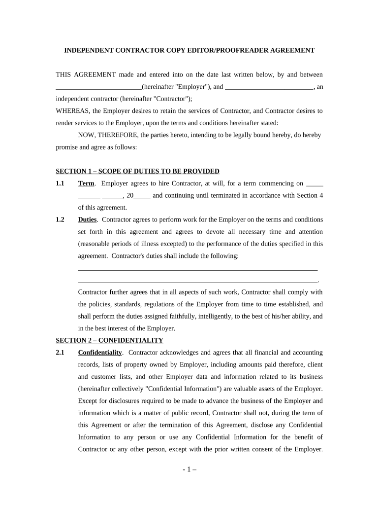 Copy Contractor  Form