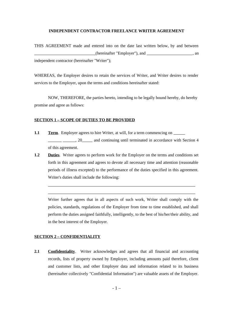 Lance Agreement Contract  Form