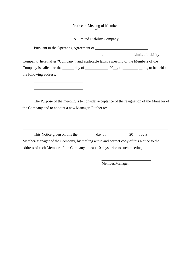 Limited Liability Company Make  Form