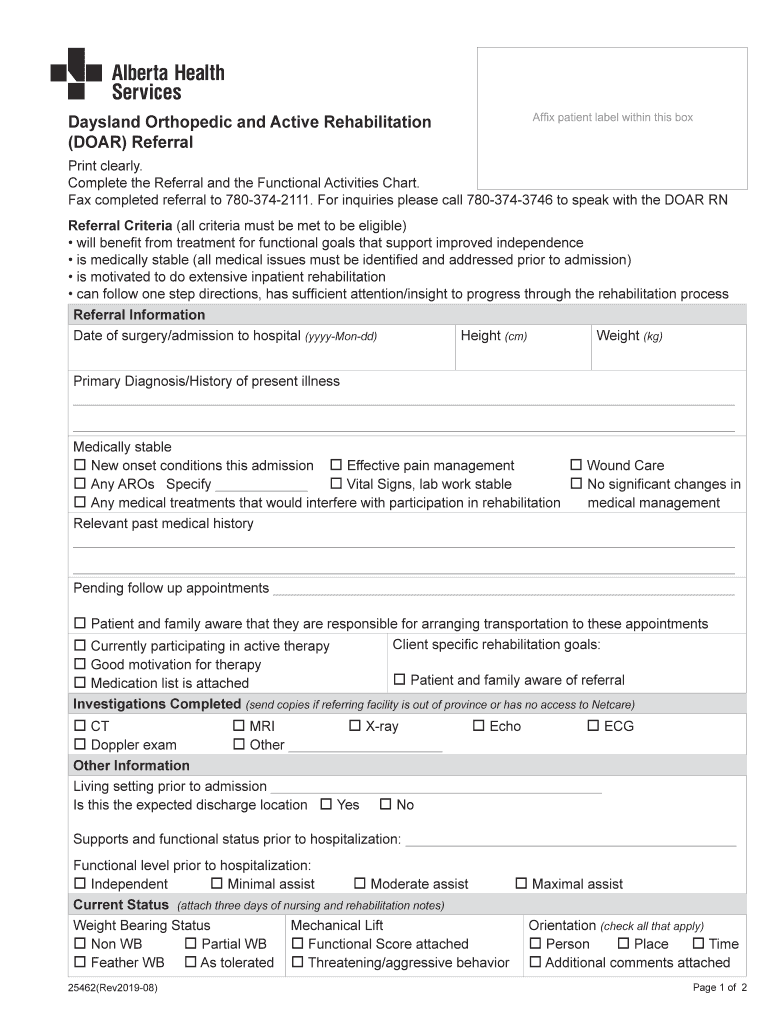 Printable Forms Refer Your PatientSummit Orthopedics