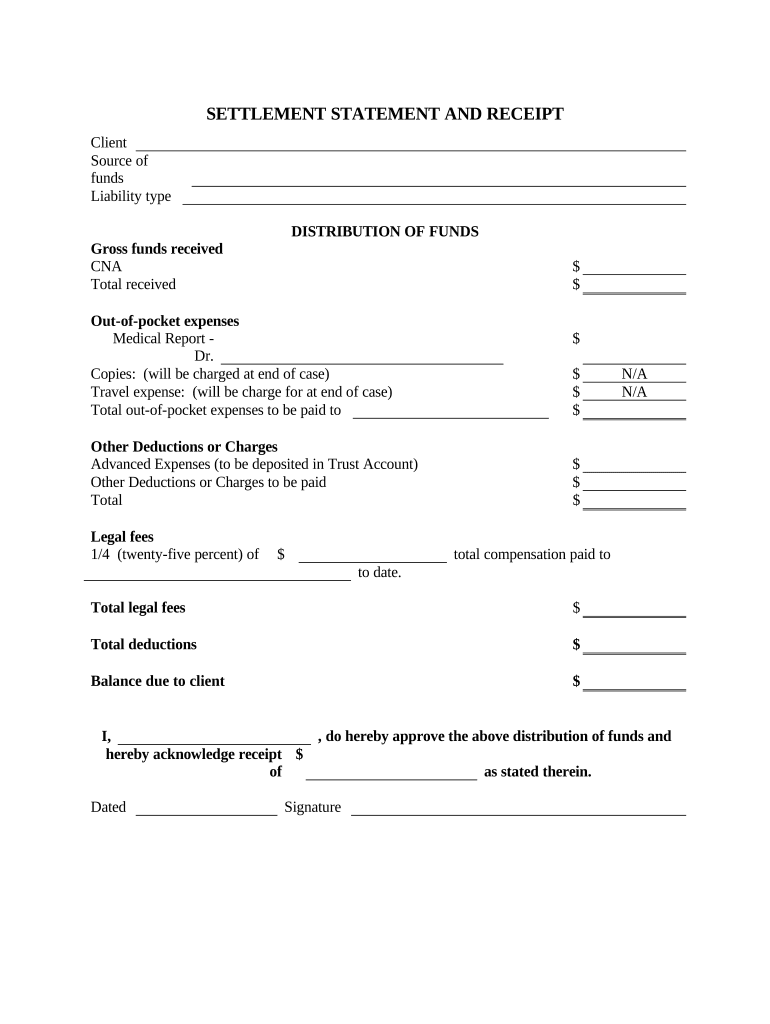 Settlement Injury  Form