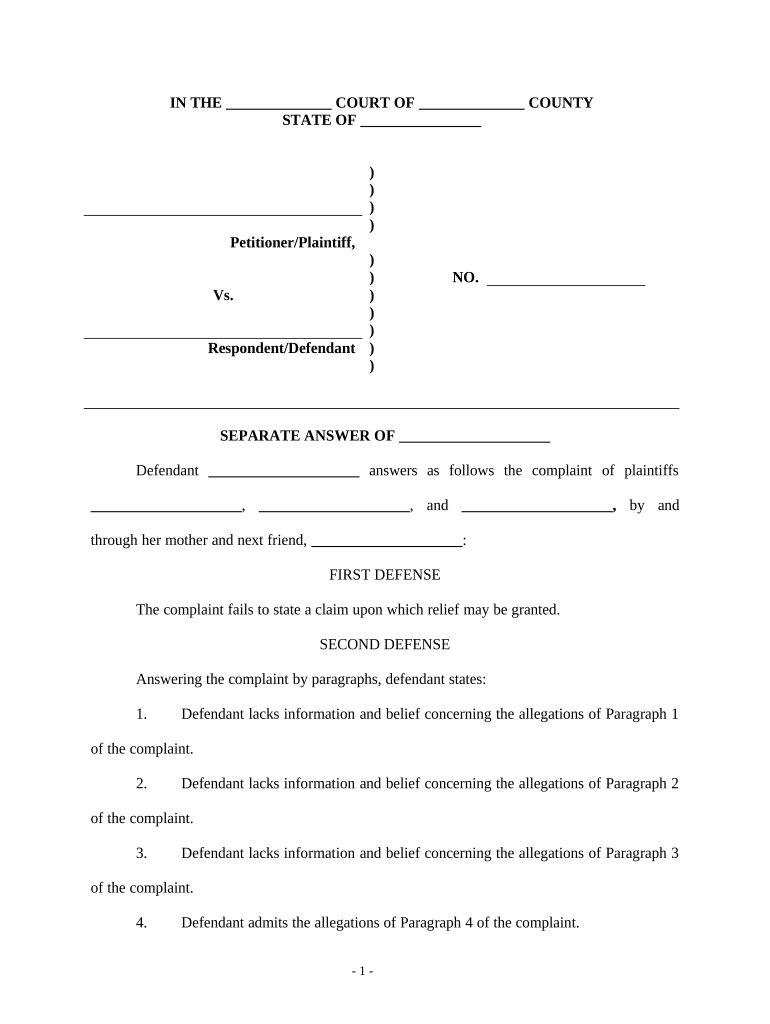 Personal Injury Accident  Form