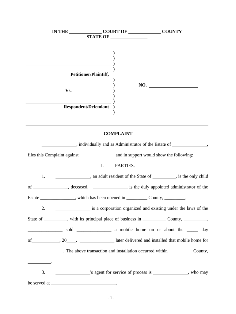 Death Civil  Form