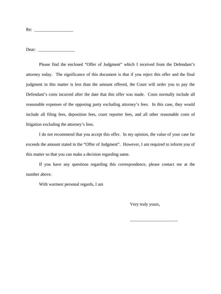 Letter Defendant  Form