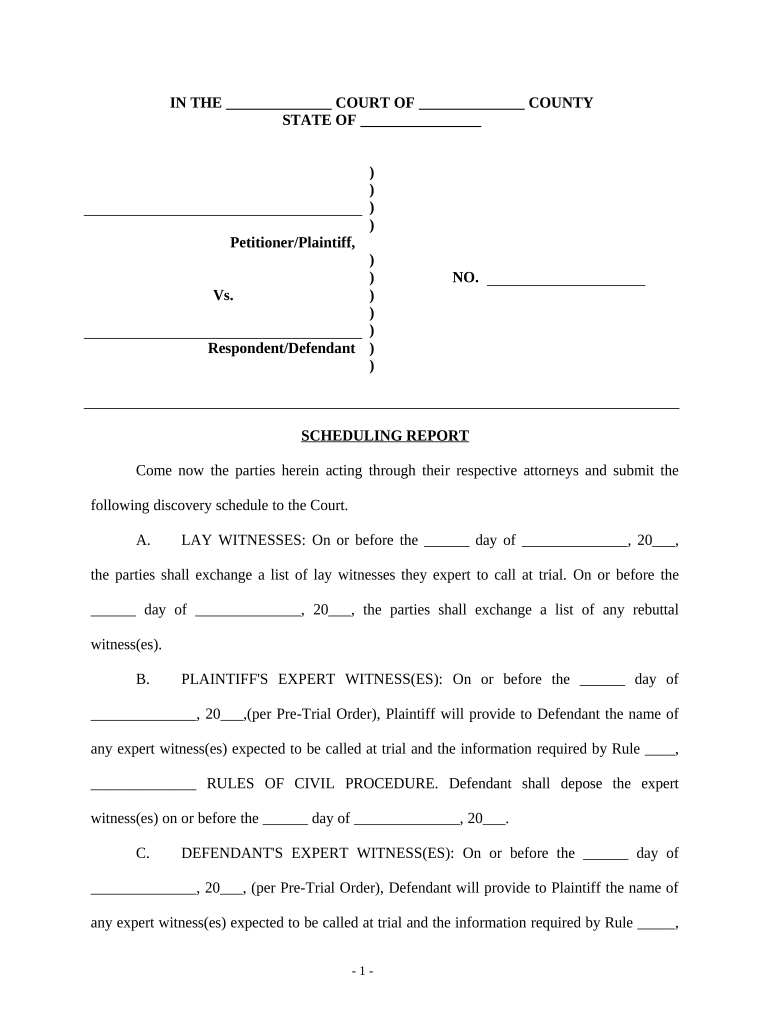 Scheduling Trial  Form