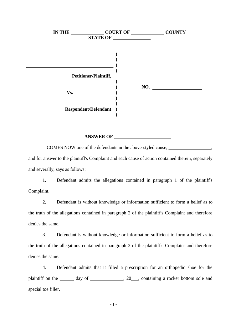 Answer Injury  Form