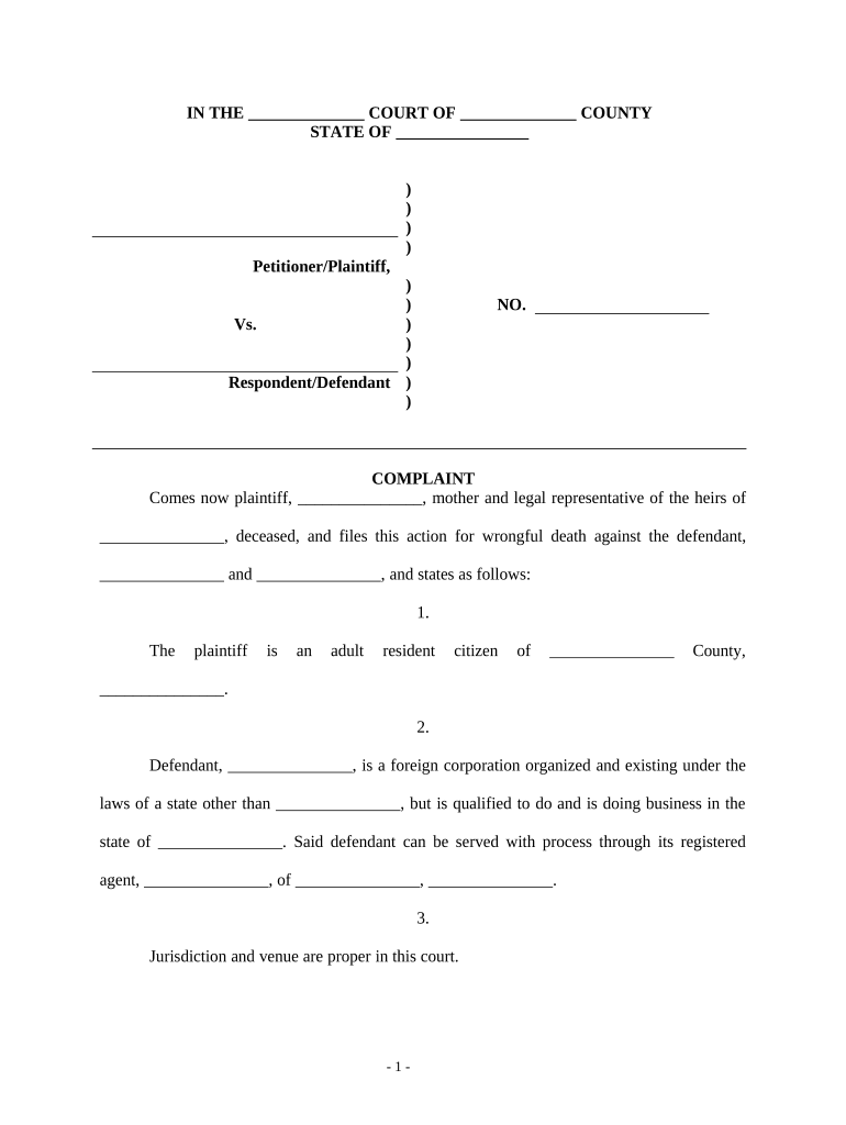 Death Automobile Accident  Form