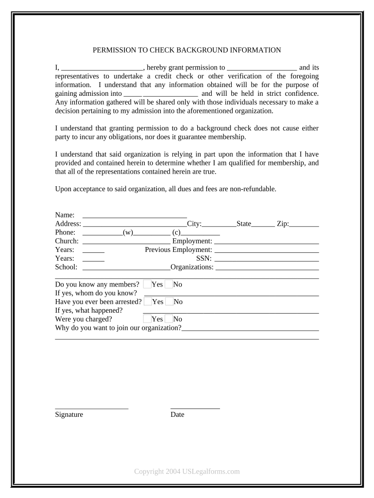 Permission Check Background Form