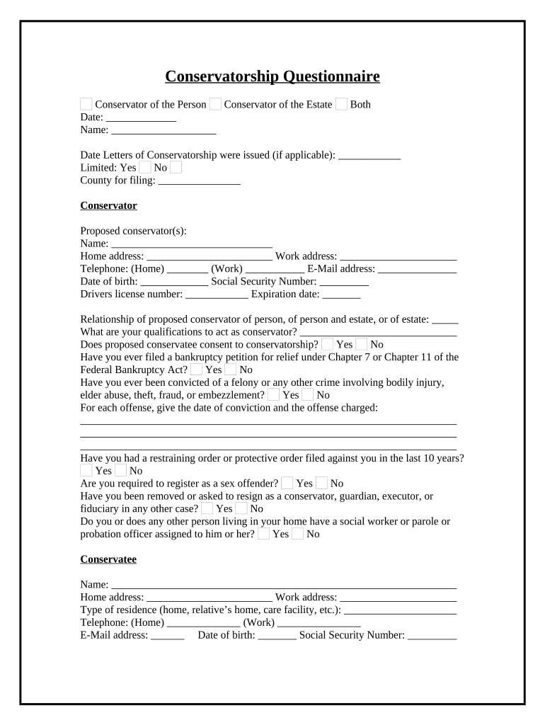 Conservatorship Form