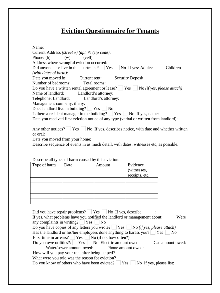 Tenants  Form