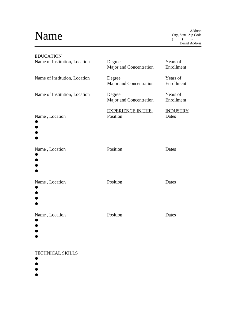 Resume for Anchor Reporter  Form