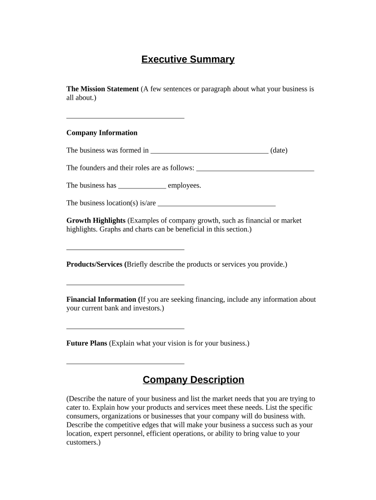 Imported Cooking Oil Business Plan Template  Form