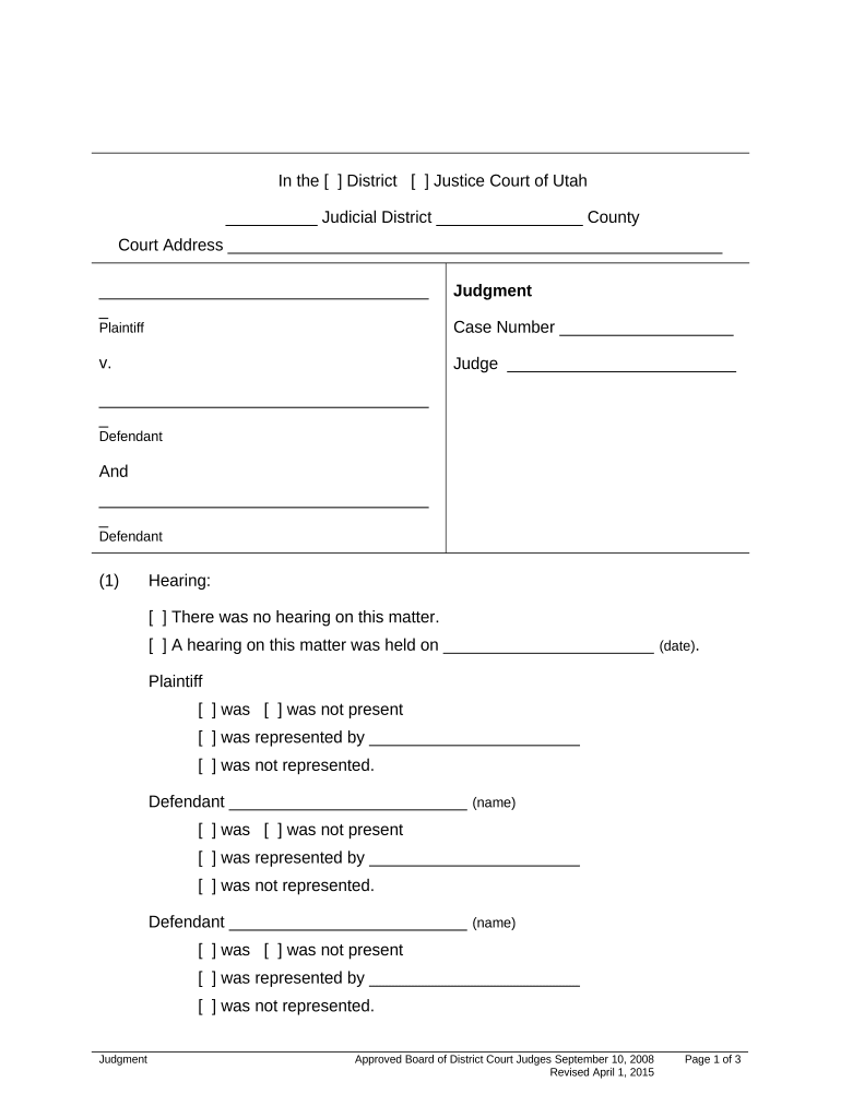 Ut Small Claims  Form