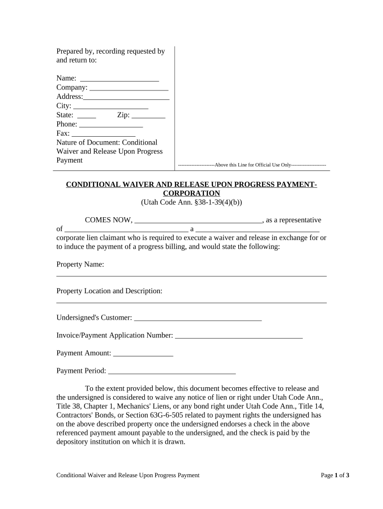 Utah Waiver  Form