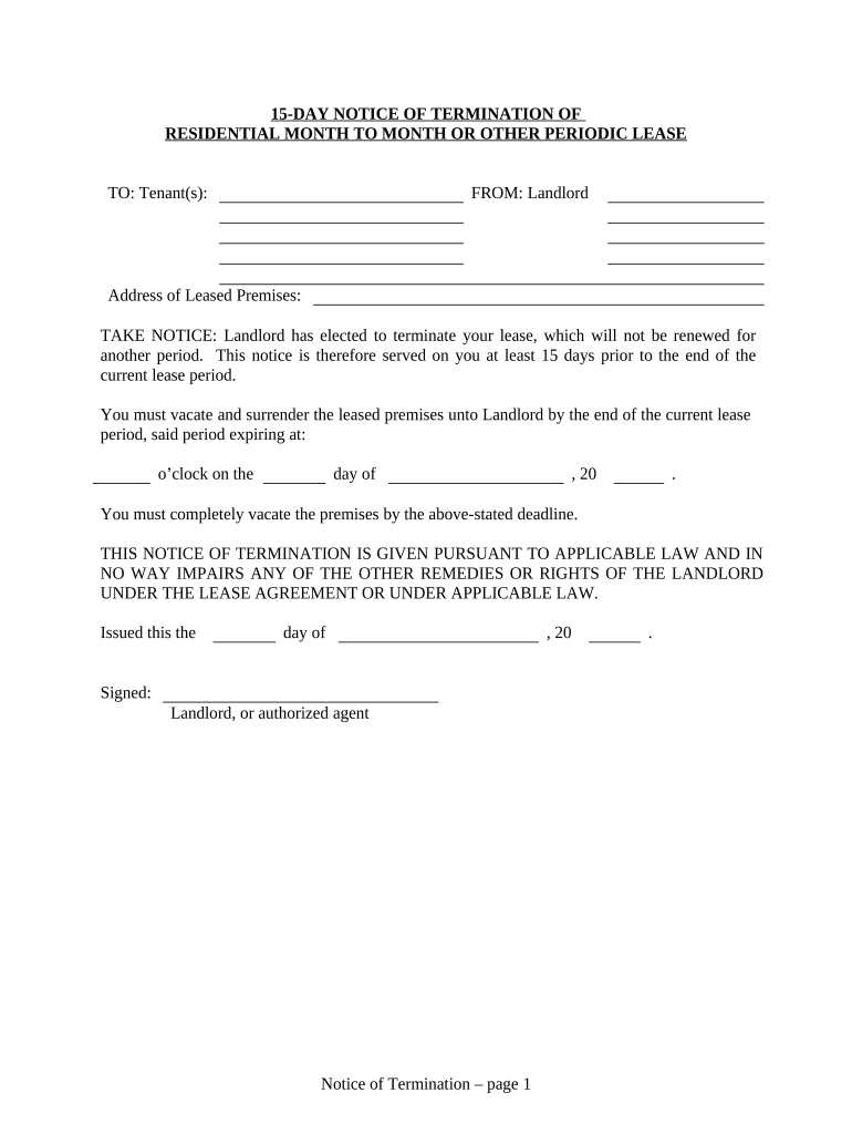 Utah Month to Month  Form