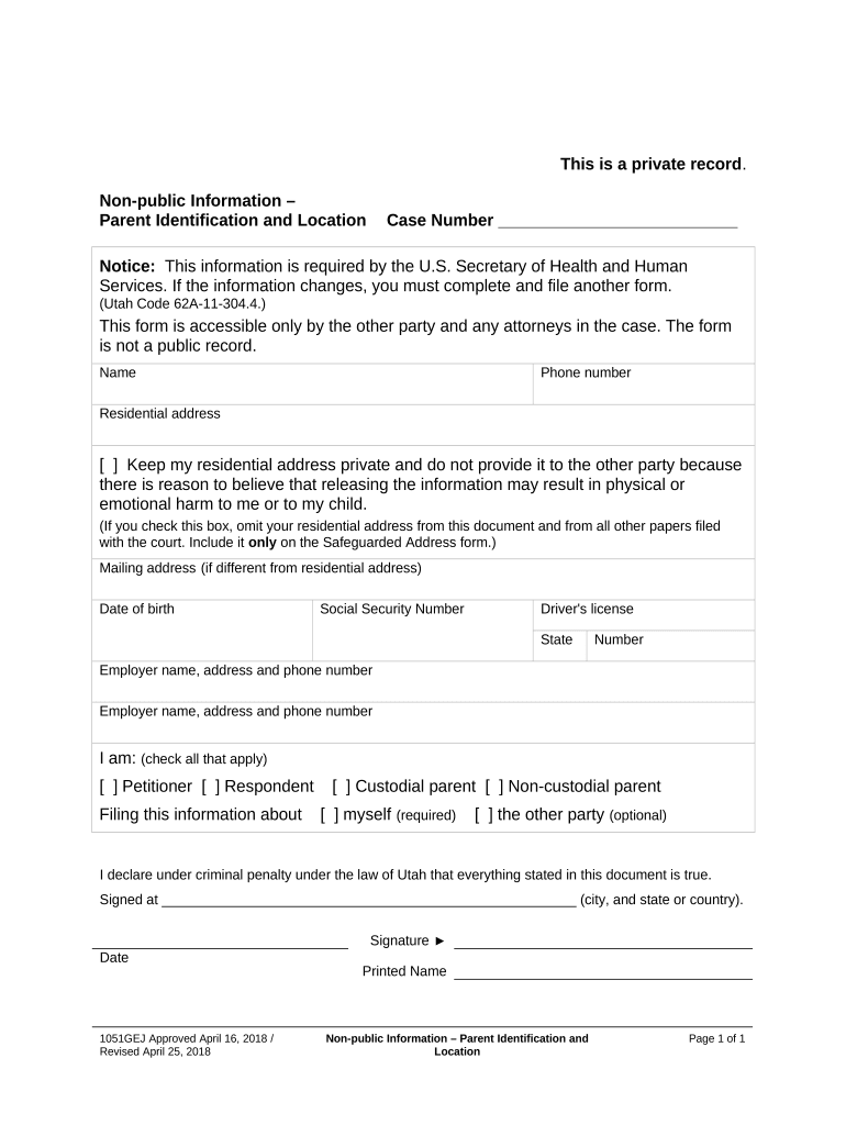 Utah Child Support Worksheet  Form